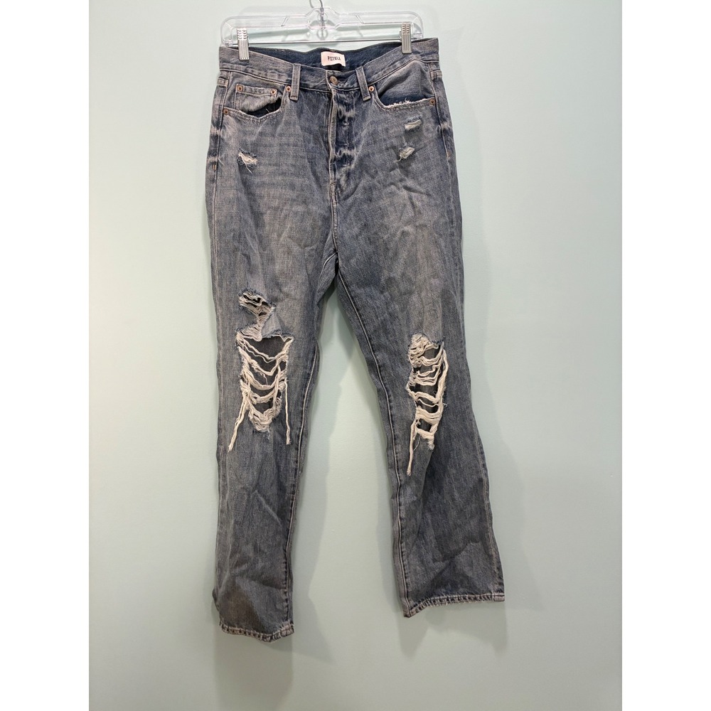 Pistola High Rise Distressed Straight Leg Jeans Size 29